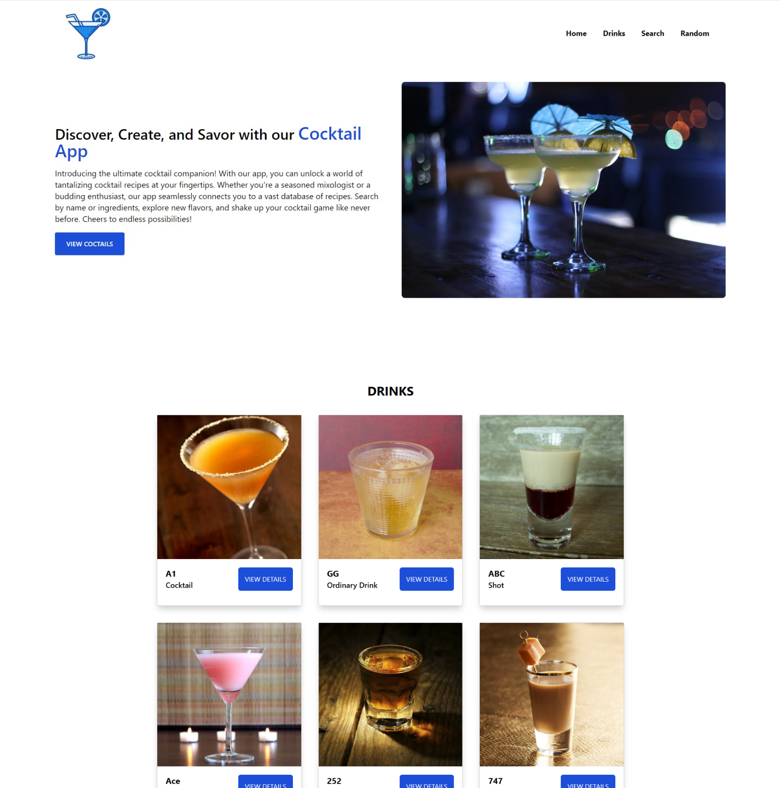 Cocktail Finder App